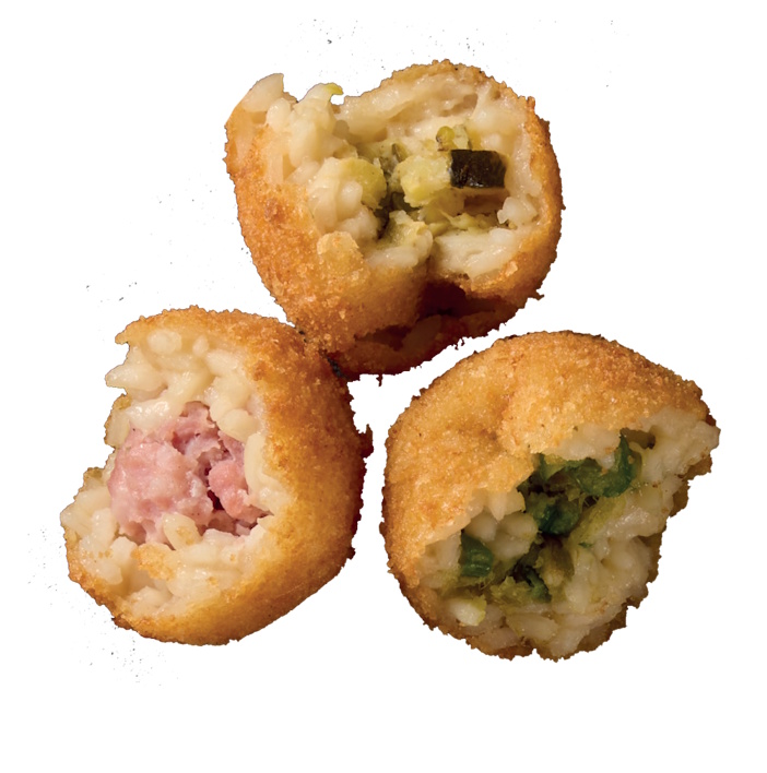 Arancini, italienische Reisbällchen Arancini, italienische Reisbällchen